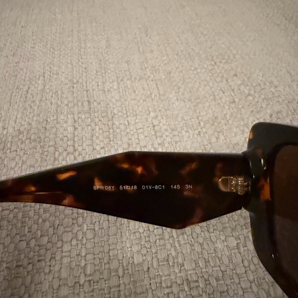 Prada Tortoiseshell Rectangular Sunglasses With B… - image 6